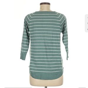 Pink Clover Green and White Knit Top